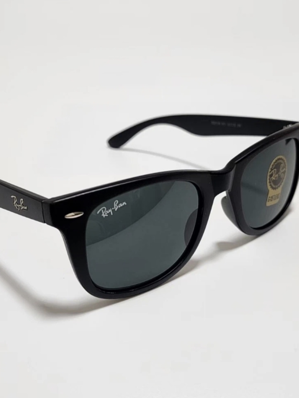 New With Box 50mm Ray-Ban Wayfarer Black Frames Black Lenses G-15 RB2140 - Picture 3 of 5